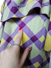 Load image into Gallery viewer, 1940s Purple, Yellow and Green Plaid Summer Suit