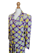 Load image into Gallery viewer, 1940s Purple, Yellow and Green Plaid Summer Suit