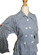 Load image into Gallery viewer, 1940s Blue and White Gingham Summer Suit