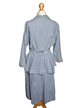 Load image into Gallery viewer, 1940s Blue and White Gingham Summer Suit
