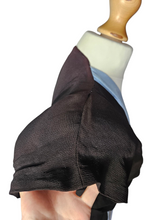 Load image into Gallery viewer, 1940s Pale Blue and Black Colourblock Long Tie Dress