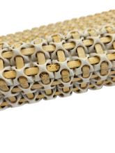 Load image into Gallery viewer, 1940s Rare Pale Yellow and Cream Plasticflex Clutch Bag