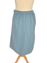 Load image into Gallery viewer, Late 1940s/Early 1950s Powder Blue Peplum Balloon Sleeve Suit