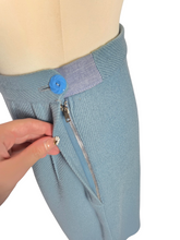 Load image into Gallery viewer, Late 1940s/Early 1950s Powder Blue Peplum Balloon Sleeve Suit