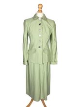 Load image into Gallery viewer, 1940s Apple Green Round Collar Suit