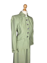 Load image into Gallery viewer, 1940s Apple Green Round Collar Suit