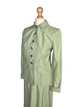 Load image into Gallery viewer, 1940s Apple Green Round Collar Suit