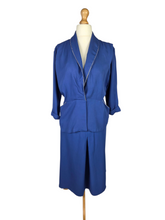 Load image into Gallery viewer, 1940s Royal Blue Modesty Panel Suit - A/F