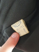 Load image into Gallery viewer, 1940s Black Thick Velvet Swing Jacket/Coat With Huge Belt and Studs