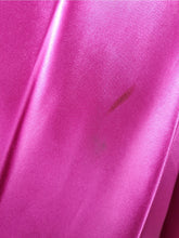 Load image into Gallery viewer, 1950s Magenta Pink Liquid Satin Dress With Pleats and Layered Collar