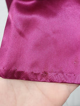Load image into Gallery viewer, 1950s Magenta Pink Liquid Satin Dress With Pleats and Layered Collar
