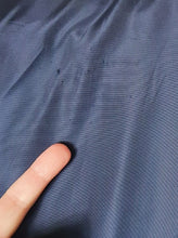 Load image into Gallery viewer, 1950s Hand Painted Navy Blue Dress With Tiered Skirt and Lily Pattern