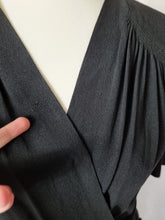 Load image into Gallery viewer, 1940s Black Crepe Studded Dress
