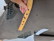 Load image into Gallery viewer, 1940s Grey Dress With Beading and Sequins

