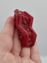Load image into Gallery viewer, 1940s Chunky Red Textured Bakelite Dress Clip
