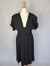 Load image into Gallery viewer, 1940s Black Low Cut Evening Dress
