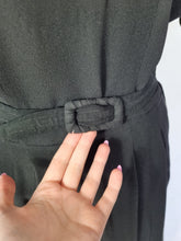 Load image into Gallery viewer, 1940s Black Low Cut Evening Dress
