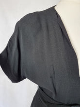 Load image into Gallery viewer, 1940s Black Low Cut Evening Dress
