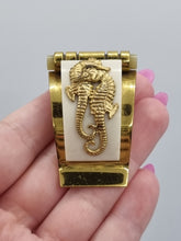 Load image into Gallery viewer, 1930s Jean Painleve Cream Galalith Seahorse Dress Clip
