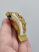 Load image into Gallery viewer, 1930s Jean Painleve Cream Galalith Seahorse Dress Clip
