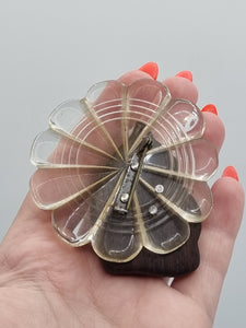 1940s Carved Wood and Lucite Elzac Horse Brooch