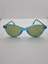 Load image into Gallery viewer, Late 1940s Teal Blue Clear Sunglasses
