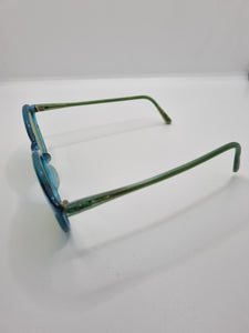 Late 1940s Teal Blue Clear Sunglasses
