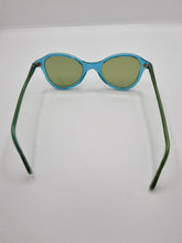 Load image into Gallery viewer, Late 1940s Teal Blue Clear Sunglasses
