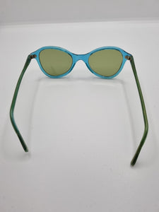 Late 1940s Teal Blue Clear Sunglasses