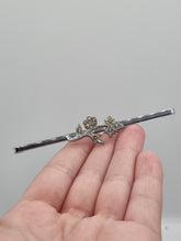 Load image into Gallery viewer, 1930s Art Deco Silver Tone Long Flower Ladies Tie Pin

