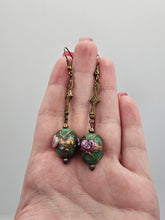 Load image into Gallery viewer, 1930s Deco Wedding Cake Glass Earrings
