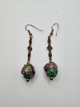 Load image into Gallery viewer, 1930s Deco Wedding Cake Glass Earrings
