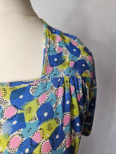 Load image into Gallery viewer, 1940s Bright Colourful Spot Abstract Dress
