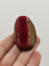 Load image into Gallery viewer, 1940s Red Bakelite and Wood Chunky Dress Clip
