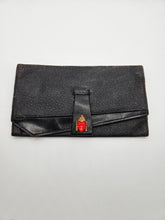 Load image into Gallery viewer, 1940s Black Leather Tourist Purse/Bag
