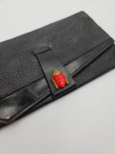 Load image into Gallery viewer, 1940s Black Leather Tourist Purse/Bag
