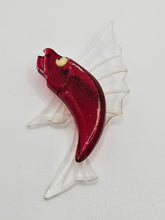 Load image into Gallery viewer, 1940s Huge Red Lucite Fish Brooch
