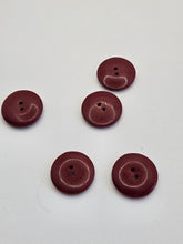 Load image into Gallery viewer, 1940s Burgundy Plastic Flower Buttons
