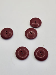 1940s Burgundy Plastic Flower Buttons
