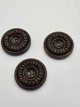 Load image into Gallery viewer, 1940s Black/Brown Threaded Buttons
