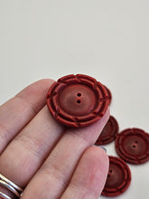 Load image into Gallery viewer, 1940s Dark Red Flower Buttons
