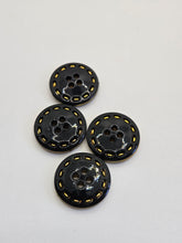 Load image into Gallery viewer, Vintage Black and Gold Buttons
