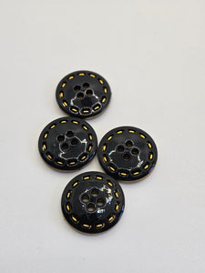 Vintage Black and Gold Buttons