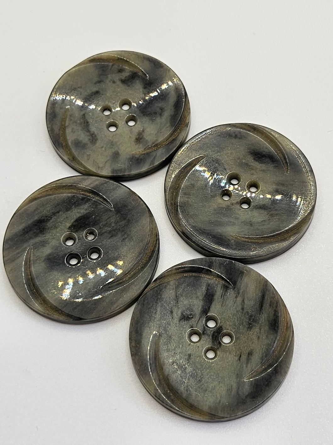 1940s Grey Marbled Buttons