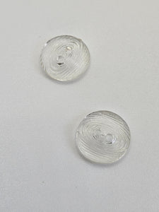 1940s Clear Swirly Buttons