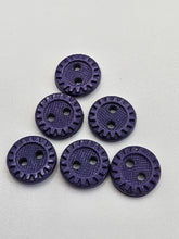 Load image into Gallery viewer, 1940s Patterned Purple Buttons
