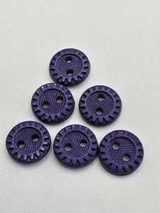 1940s Patterned Purple Buttons