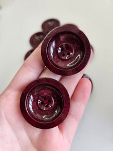 1940s Chunky Burgundy Buttons