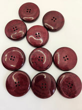 Load image into Gallery viewer, 1940s Chunky Burgundy Buttons
