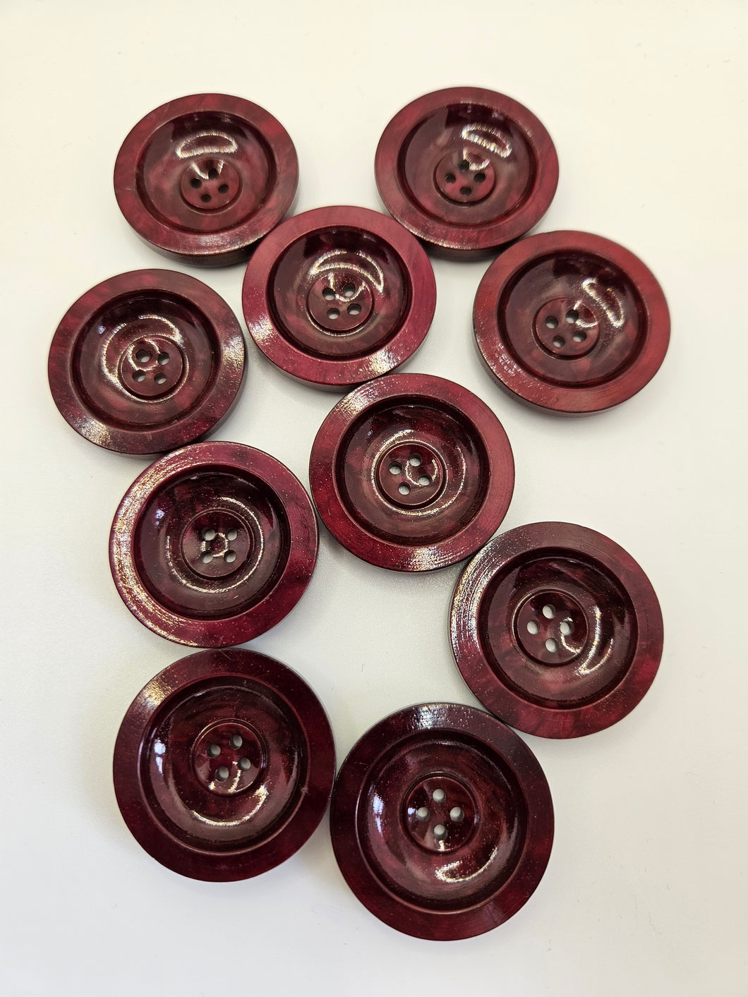 1940s Chunky Burgundy Buttons